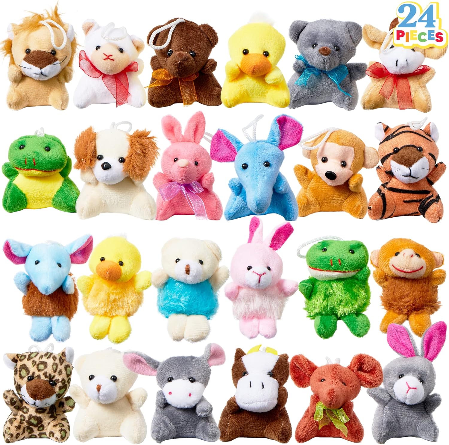 24 Animal Plush Keychain